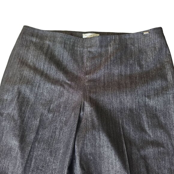 St. John Sport Women's Cropped Denim Side Zip Jean's Pants Black Denim size 12 - Picture 4 of 14